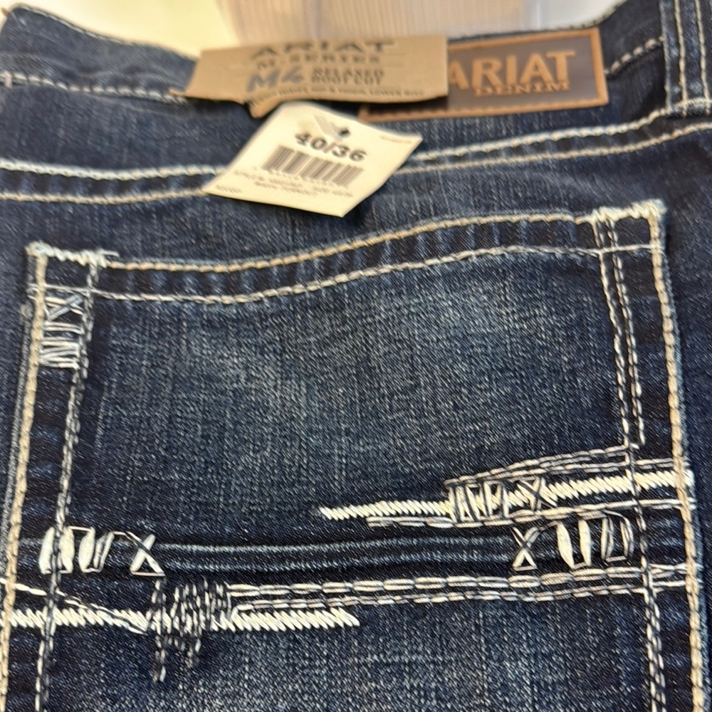 Ariat Blue Bootcut Jeans with Bold Stitching